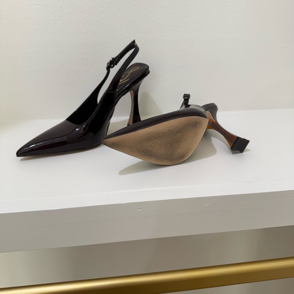 Sam Edelman Glossy Black Pointed Heels - Picture 3 of 3